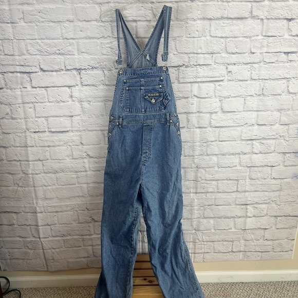 No Excuses Denim - Vintage 90s No Excuses Denim Indie Streetwear Thrashed Overalls Size M READ